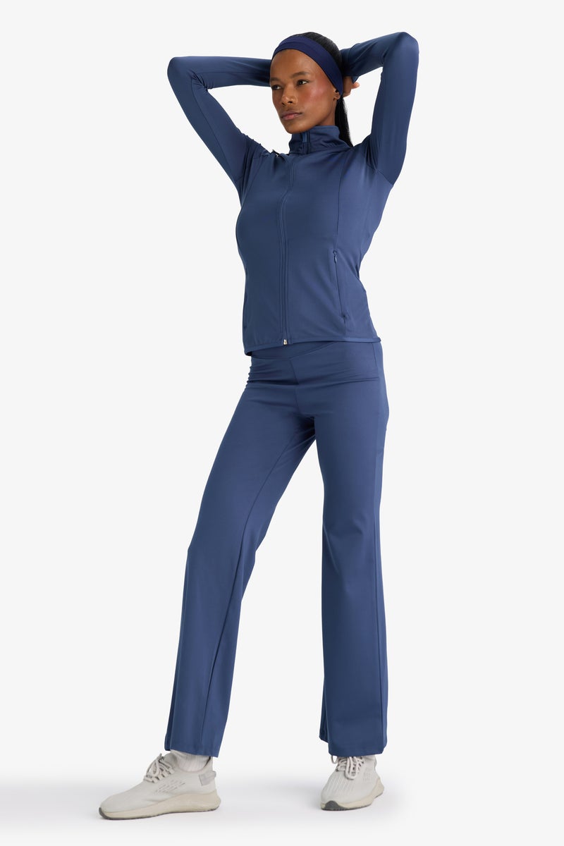 DeFacto Blue Woman Wide Leg Shaping High Waist Soft Touch Sports Sweatpants Casual - Image 5